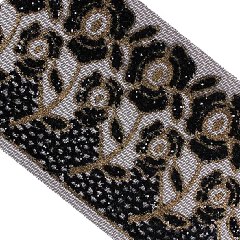 10yards Black Gold Sequin Flower Lace Ribbon Trim Fabric Cord Applique Scrapbooking Trimming for Dress Clothes Decorated T2632
10yards Black Gold Sequin Flower Lace Ribbon Trim Fabric Cord Applique Scrapbooking Trimming for Dress Clothes Decorated T2632