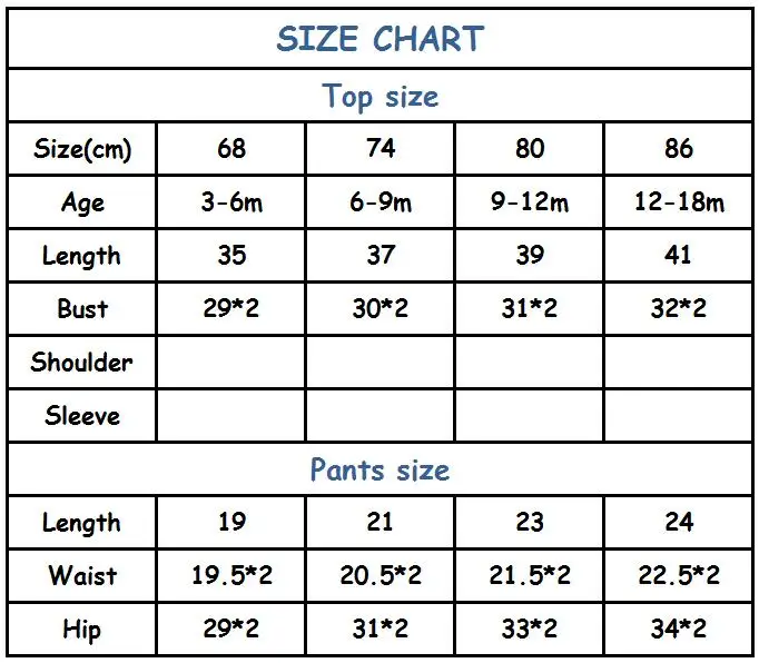 european infant sizes