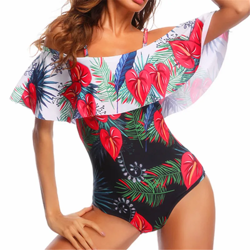 Bkning Flower Swimsuit 1 Piece Bathing Suit Lady Ruffle Swimwear Women Tropical Orange Leaf Print One-Piece African Red XXL XL
Bkning Flower Swimsuit 1 Piece Bathing Suit Lady Ruffle Swimwear Women Tropical Orange Leaf Print One-Piece African Red XXL XL