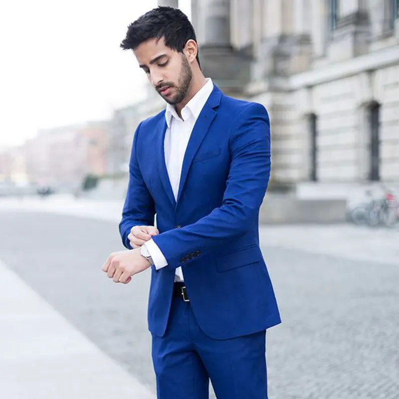Latest Design Royal Blue Business Men Suits Groom Tuxedo Mens Wedding Suits Custom Made Costume Homme Prom Party Terno Masculino
Latest Design Royal Blue Business Men Suits Groom Tuxedo Mens Wedding Suits Custom Made Costume Homme Prom Party Terno Masculino