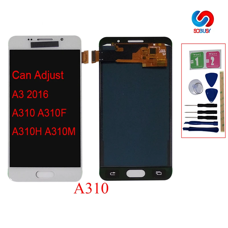 Для Samsung Galaxy A3 2016 A310 A310F A310H A310M ЖК дисплей с регулировкой яркости протестированный