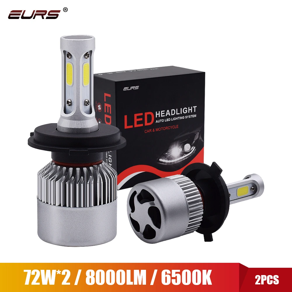 EURS 2PCS 6500K H7 LED H4 H11 H8 HB4 H1 H3 HB3 LED Car Headlight Bulb 12V 72W 8000lm LED Motorcycle Fog lamp
EURS 2PCS 6500K H7 LED H4 H11 H8 HB4 H1 H3 HB3 LED Car Headlight Bulb 12V 72W 8000lm LED Motorcycle Fog lamp