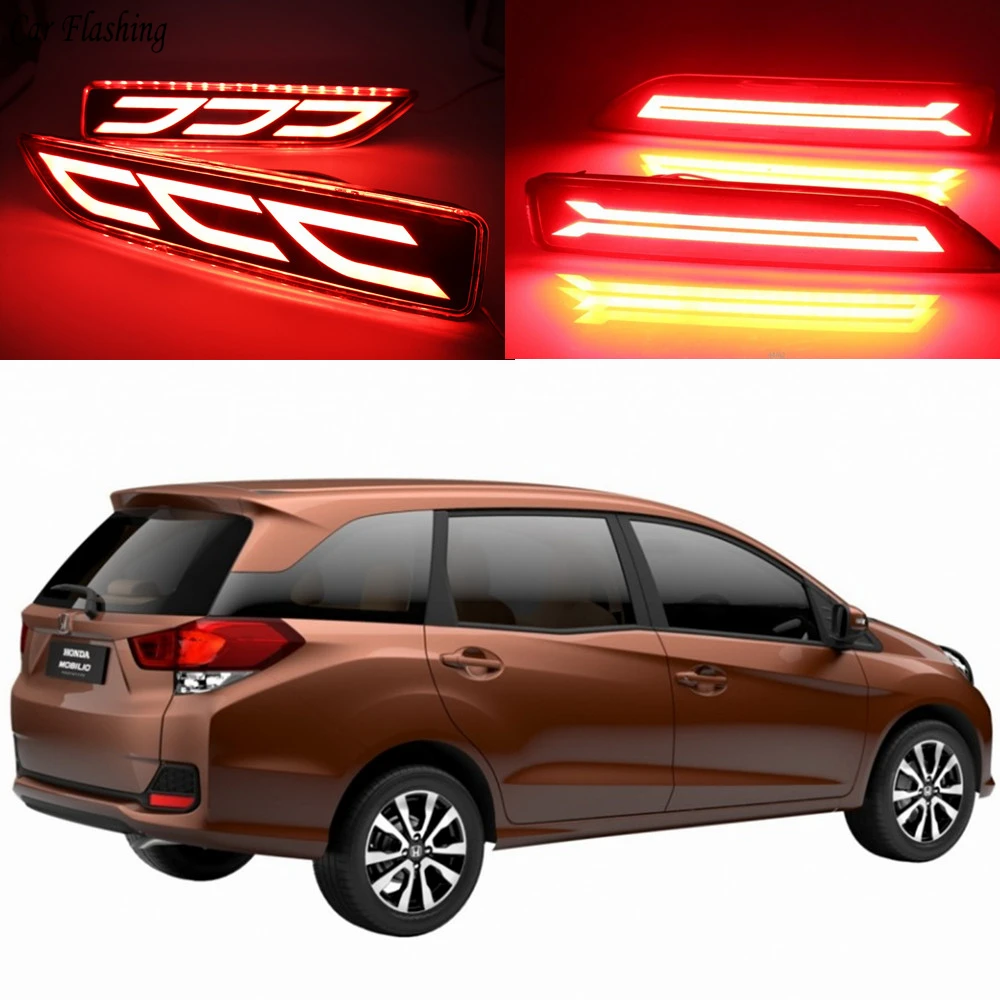 Car flashing 2PCS Car LED Rear Fog Lamp Brake Light Reflector Bumper Light Auto Decoration Lamp For Honda Mobilio 2016 2017 2018
Car flashing 2PCS Car LED Rear Fog Lamp Brake Light Reflector Bumper Light Auto Decoration Lamp For Honda Mobilio 2016 2017 2018