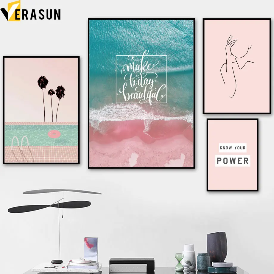 Pink Beach Sea Swimming Pool Coconut Tree Wall Art Canvas Painting Nordic Posters And Prints Wall Pictures For Living Room Decor
Pink Beach Sea Swimming Pool Coconut Tree Wall Art Canvas Painting Nordic Posters And Prints Wall Pictures For Living Room Decor