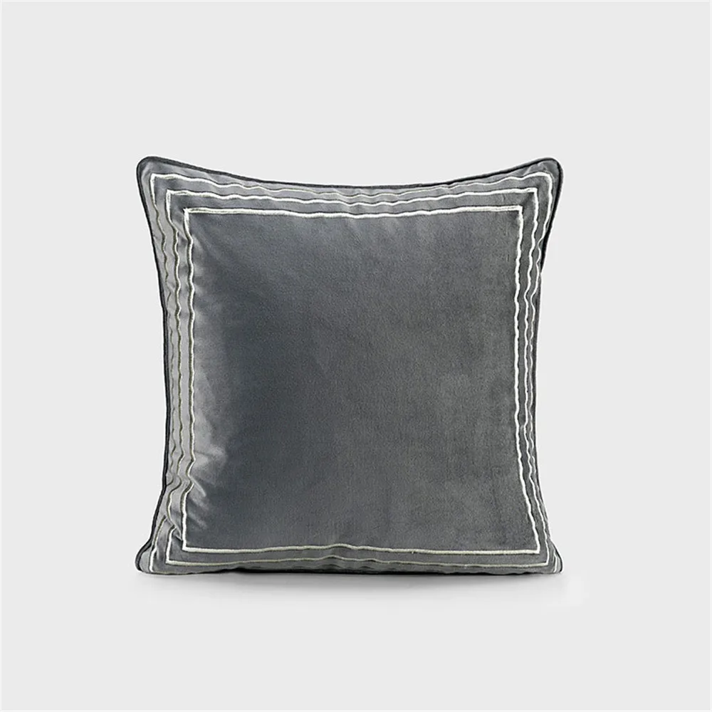 European Velvet Embroidery Pillow simple geometric home soft decoration hotel Sample room decorative embroidery cushion cover
European Velvet Embroidery Pillow simple geometric home soft decoration hotel Sample room decorative embroidery cushion cover