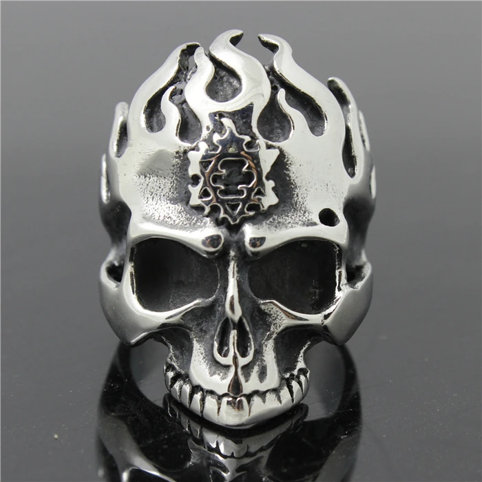 2015 Newest Ring 316L Stainless Steel Mens Biker Magic Star Vulcan Ring Flam Skull Ring
2015 Newest Ring 316L Stainless Steel Mens Biker Magic Star Vulcan Ring Flam Skull Ring