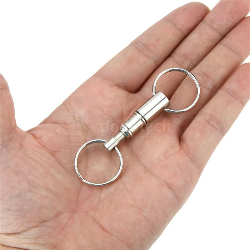 Silver Metal Quick Release Buckles Dual Rings Keyring Separable Bicyclic Pull-Apart Key Ring Snap Lock Holder Outdoor Keychain
Silver Metal Quick Release Buckles Dual Rings Keyring Separable Bicyclic Pull-Apart Key Ring Snap Lock Holder Outdoor Keychain