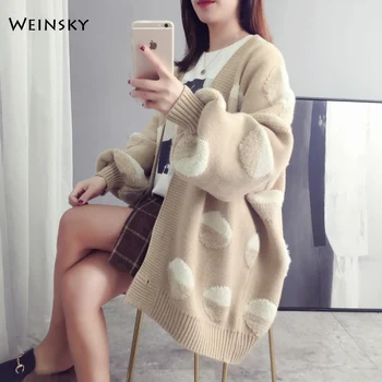 Women Knitted Sweater And Cardigans Full Sleeve Korean Style Lady Tops Autumn And Winter 2019 New Sweater
Women Knitted Sweater And Cardigans Full Sleeve Korean Style Lady Tops Autumn And Winter 2019 New Sweater
