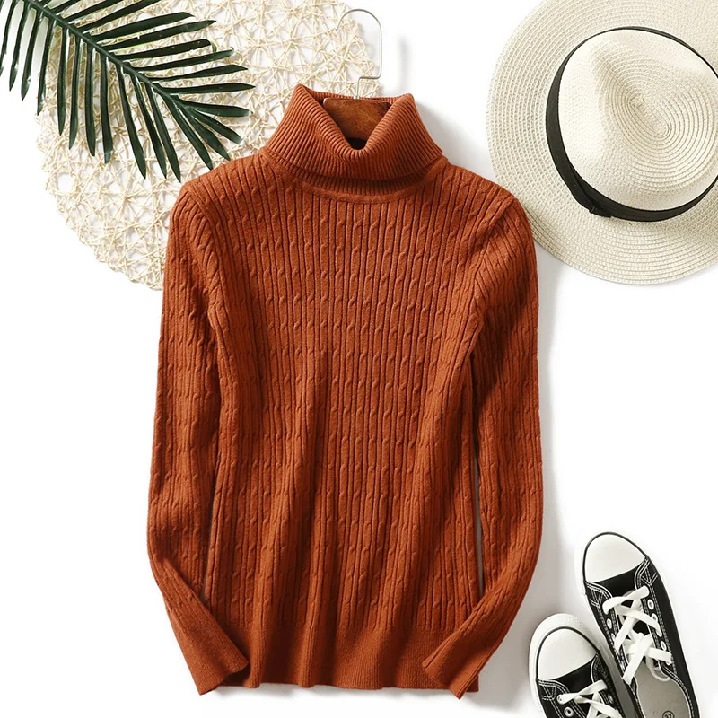 Women Turtleneck sweater wool pullovers warm elegant striped knitted tops basic style loose female sweater 2018 new fashion
Women Turtleneck sweater wool pullovers warm elegant striped knitted tops basic style loose female sweater 2018 new fashion