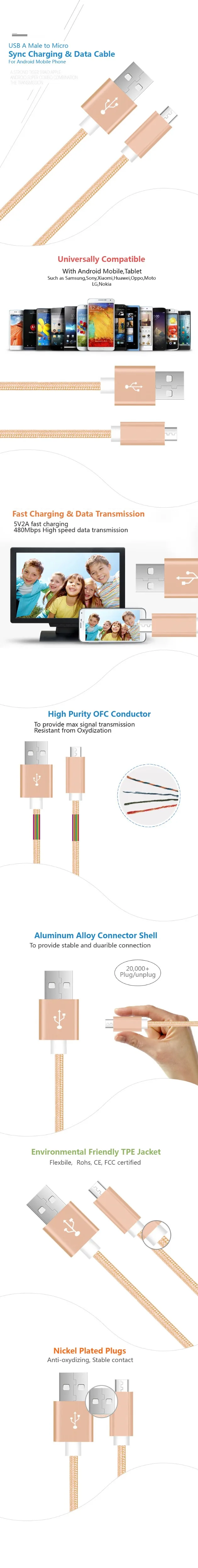USB01 Android data charging cable detail
