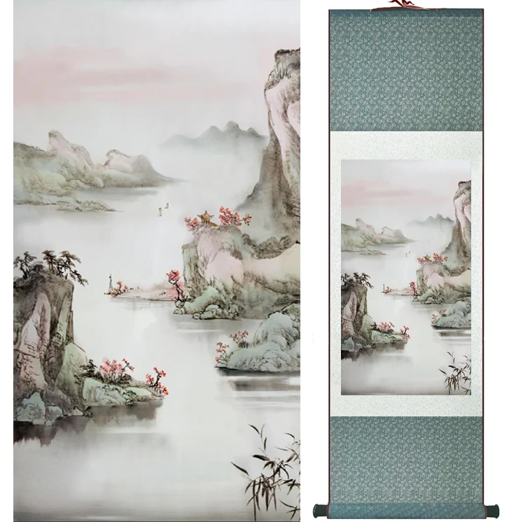 landscape painting Home Office Decoration Chinese scroll painting mountain and River paintingPrinted painting042210
landscape painting Home Office Decoration Chinese scroll painting mountain and River paintingPrinted painting042210