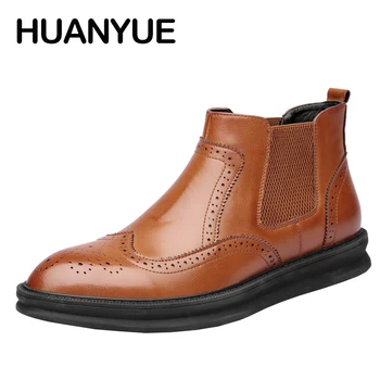 Autumn Winter Men Boots Split Leather High-top Men Shoes High Quality England Flat Leather Boots Ankle Booties Zapatos Hombre
Autumn Winter Men Boots Split Leather High-top Men Shoes High Quality England Flat Leather Boots Ankle Booties Zapatos Hombre