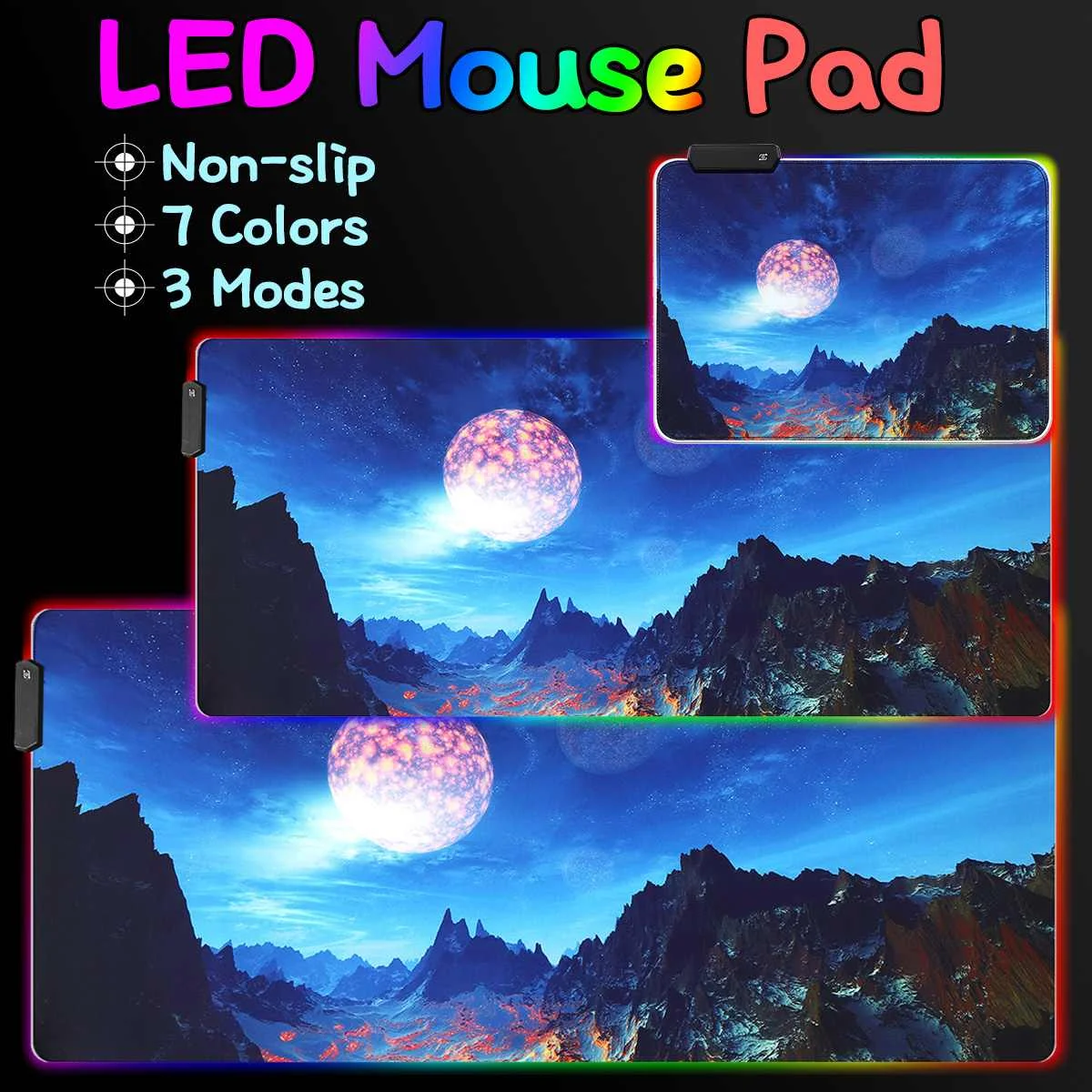 RGB LED Large Gaming Mouse Pad Computer Gamer USB Wired LED Lighting Colorful Luminous Non-slip Mousepad Desk Pad Mice Mat
RGB LED Large Gaming Mouse Pad Computer Gamer USB Wired LED Lighting Colorful Luminous Non-slip Mousepad Desk Pad Mice Mat