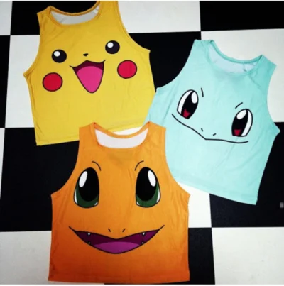 New 2017 Cartoon Pattern Women Crop Top Fashion Colorful Camis Sailor Moon Pokemon Pattern Sexy Sleeveless T-shirt Casual Tee
New 2017 Cartoon Pattern Women Crop Top Fashion Colorful Camis Sailor Moon Pokemon Pattern Sexy Sleeveless T-shirt Casual Tee