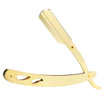 Stainless Steel Gold Folding Straight Edge Shaving Razor Single Edge for Barber Home Use Replaceable Blades Shaving Tools
Stainless Steel Gold Folding Straight Edge Shaving Razor Single Edge for Barber Home Use Replaceable Blades Shaving Tools