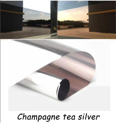 Champagne Tea Silver One-way perspective sun protection film balcony window self-adhesive Window Film Household glass film
Champagne Tea Silver One-way perspective sun protection film balcony window self-adhesive Window Film Household glass film