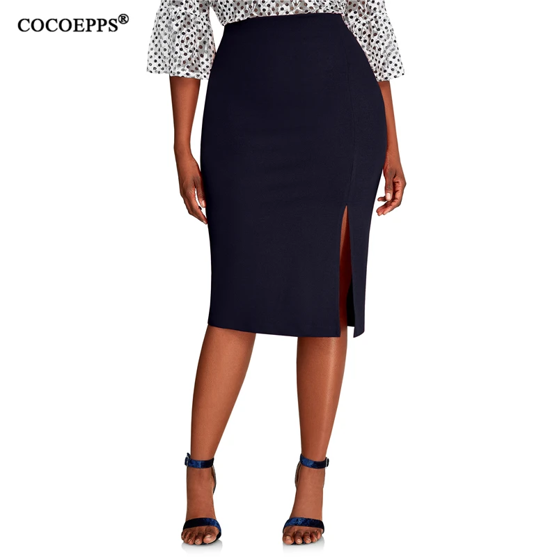 COCOEPPS 2019 Fashion New Brief High Waist Skirt Plus Size bodycon Pencil Skirt Women blue Sexy Slim Elegant Work OL Skirts 6XL
COCOEPPS 2019 Fashion New Brief High Waist Skirt Plus Size bodycon Pencil Skirt Women blue Sexy Slim Elegant Work OL Skirts 6XL