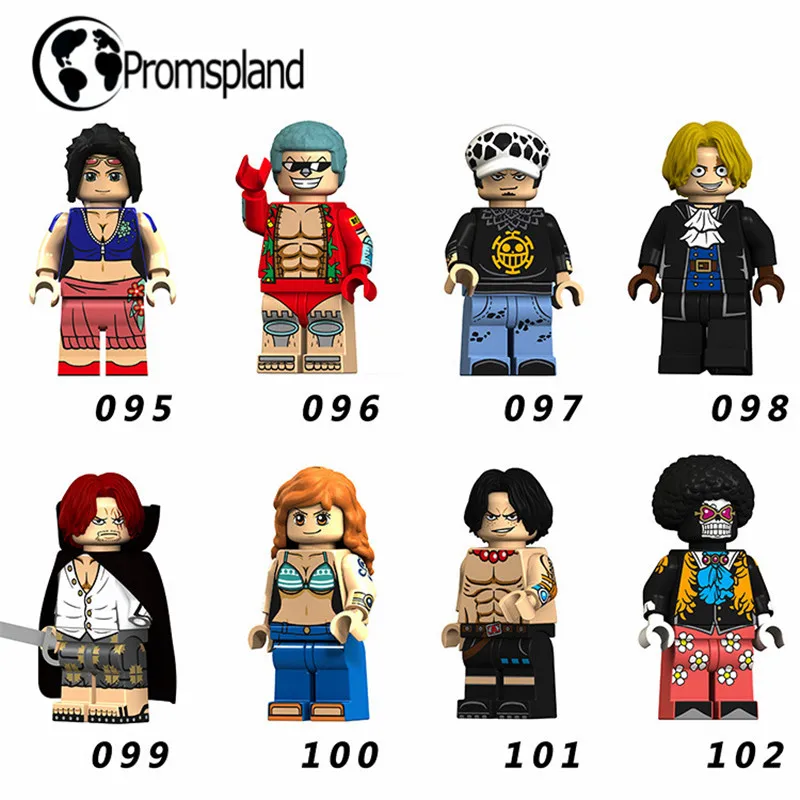 8pcs/lot One Piece Mini Figure Robin/Ace/Sabo/Fanky/Nami/Brook/Shanks Building Blocks Compatible With LegoINGlys Kids Toys 4.5cm
8pcs/lot One Piece Mini Figure Robin/Ace/Sabo/Fanky/Nami/Brook/Shanks Building Blocks Compatible With LegoINGlys Kids Toys 4.5cm