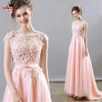 QUEEN BRIDAL Elegant Evening Dresses A-line Pink Tulle Lace Beading Prom Long Party Dresses Evening Gowns Vestido De Festa LS58
QUEEN BRIDAL Elegant Evening Dresses A-line Pink Tulle Lace Beading Prom Long Party Dresses Evening Gowns Vestido De Festa LS58