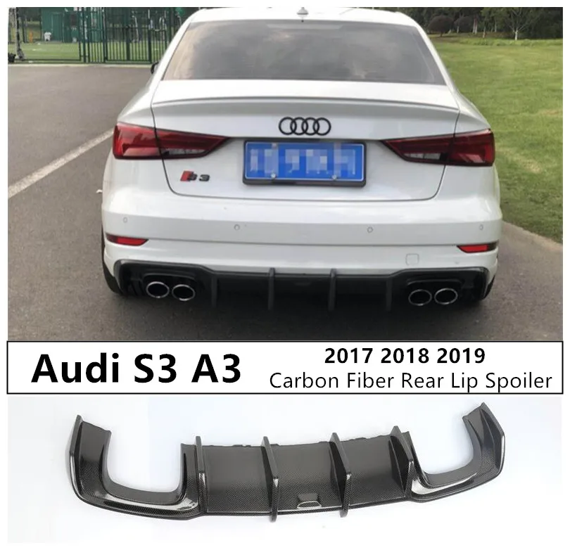 Для Audi S3 A3 Sports Edition 2017 2018 2019 задний спойлер из углеродного волокна диффузор