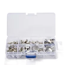 60 pièces trou de boulon étamé cosses de câble en cuivre bornes de batterie ensemble connecteur de bornes de fil(China)
