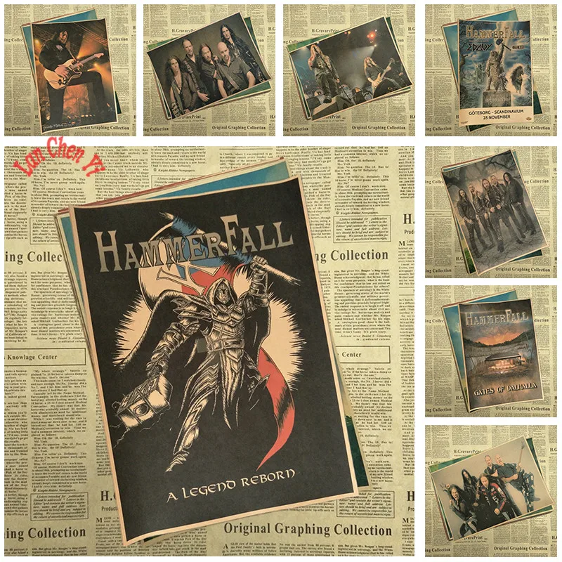HammerFall Rock Band Music Kraft Paper Poster Vintage High quality Printing Drawing core Decorative Painting
HammerFall Rock Band Music Kraft Paper Poster Vintage High quality Printing Drawing core Decorative Painting