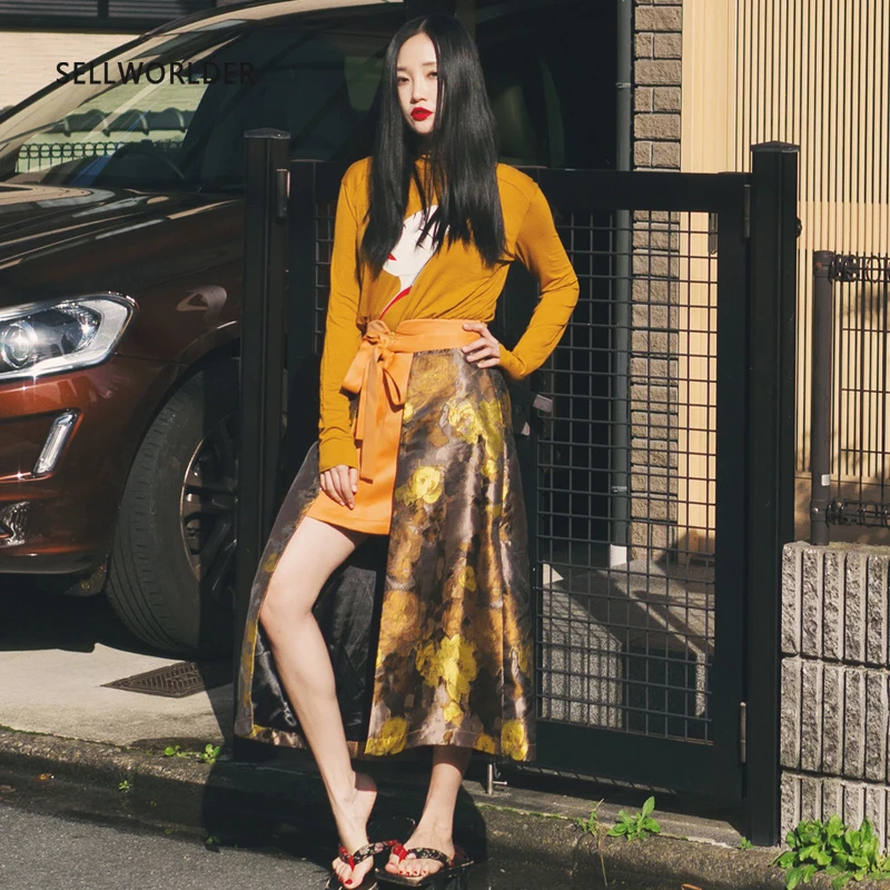 2019 Handmade SELLWORLDER Japanese style Multi-level Irregular yellow floral print skirt
2019 Handmade SELLWORLDER Japanese style Multi-level Irregular yellow floral print skirt
