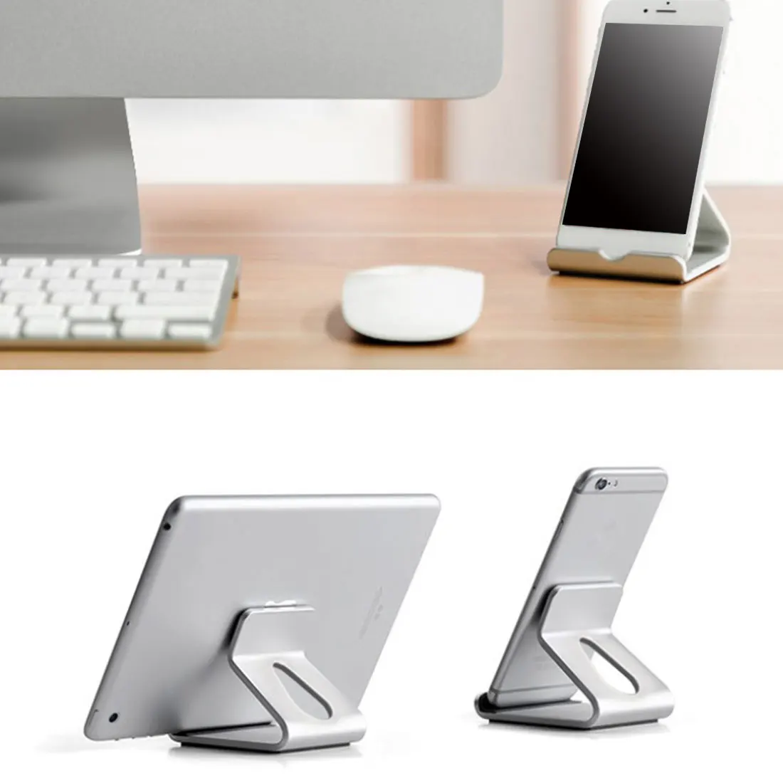 Aluminum Metal Phone Tablet Holder Desktop Universal Non-slip Mobile Bracket Stand Holder for iPhone iPad Tablet SamsungS8 S9
Aluminum Metal Phone Tablet Holder Desktop Universal Non-slip Mobile Bracket Stand Holder for iPhone iPad Tablet SamsungS8 S9