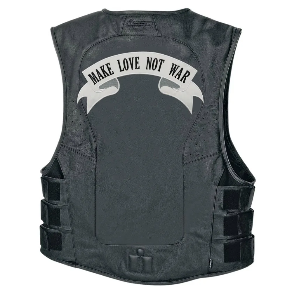 G0409-1 (5) make love not war rocker patches