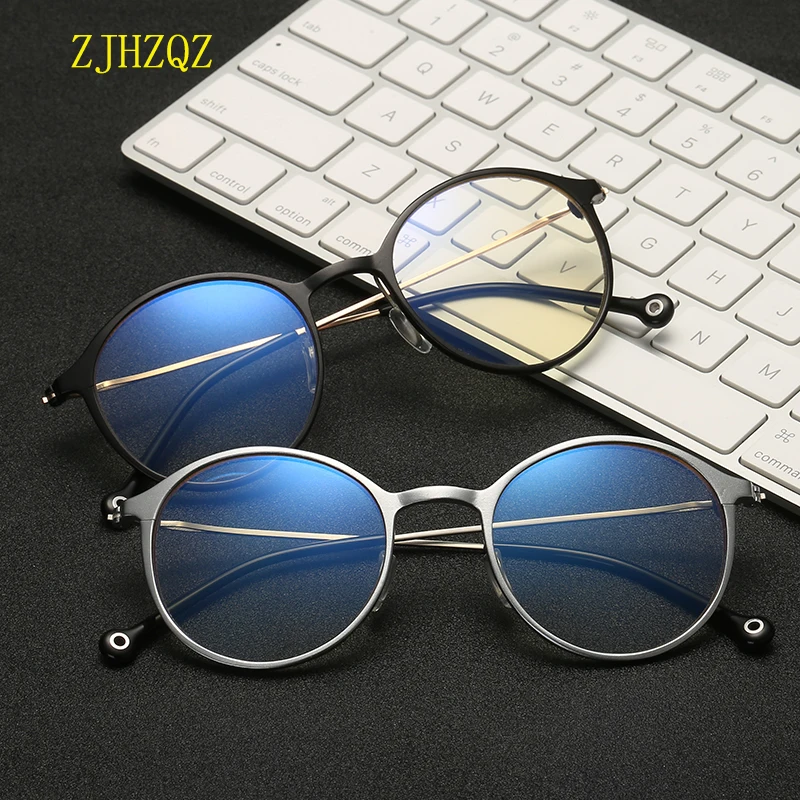 ZJHZQZ Round Retro Men Aluminum Magnesium Alloy Optical Glasses Black Silver Frame Women Ultralight Eyeglasses Sports Eyewear
ZJHZQZ Round Retro Men Aluminum Magnesium Alloy Optical Glasses Black Silver Frame Women Ultralight Eyeglasses Sports Eyewear
