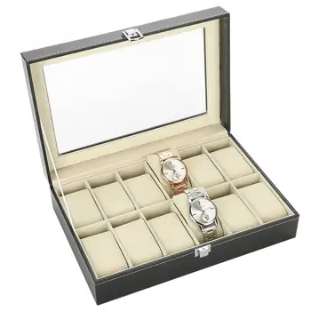 12 Slots Grid PU Leather Watch Display Box Jewelry Storage Organizer Case locked Watch Display Box
12 Slots Grid PU Leather Watch Display Box Jewelry Storage Organizer Case locked Watch Display Box