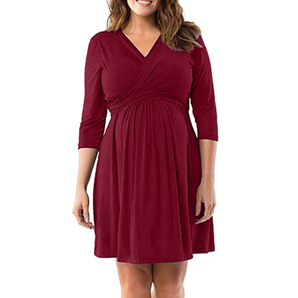 Nursing Dress Top Breastfeeding V Collar Long Sleeve Women Winter for Feeding Maternity Pregnancy Clothes Plus Size
Nursing Dress Top Breastfeeding V Collar Long Sleeve Women Winter for Feeding Maternity Pregnancy Clothes Plus Size