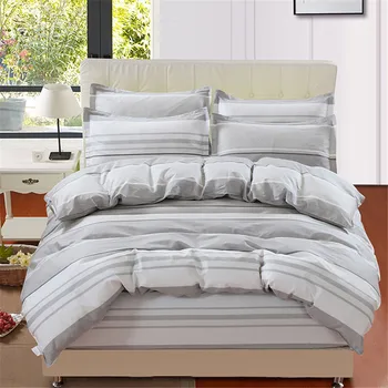 Simple style grey white stripe bedding set 4pcs 100% cotton textiles duvet cover bed fitted pillowcase twin full queen king size
Simple style grey white stripe bedding set 4pcs 100% cotton textiles duvet cover bed fitted pillowcase twin full queen king size