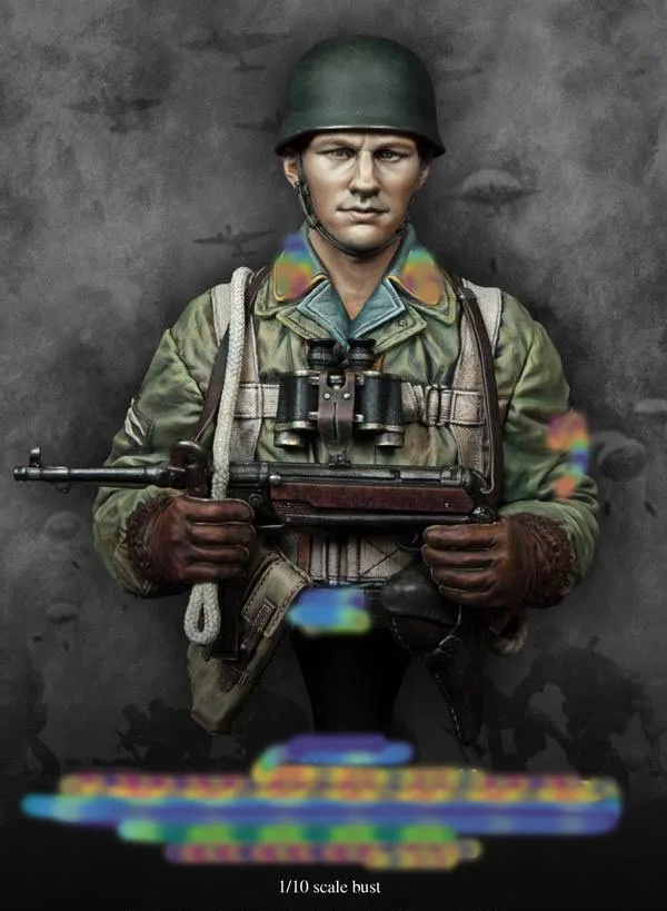 Unpainted Kit 1/10 Fallschirmjager Paratroopers bust figure Resin Figure Model Kit Resin Kit Unassambled
Unpainted Kit 1/10 Fallschirmjager Paratroopers bust figure Resin Figure Model Kit Resin Kit Unassambled