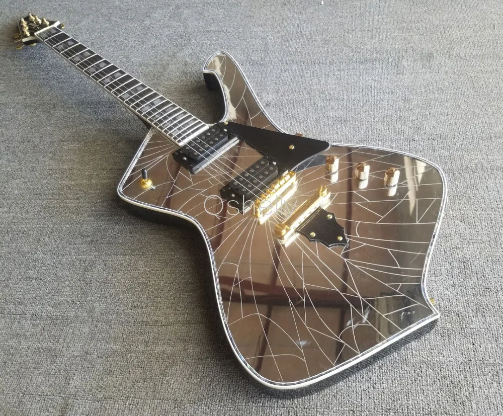 Top quality QShelly custom Crack Mirror paul stanley PS10LTD Alien Iceman white binding electric guitar musical instrument shop
Top quality QShelly custom Crack Mirror paul stanley PS10LTD Alien Iceman white binding electric guitar musical instrument shop