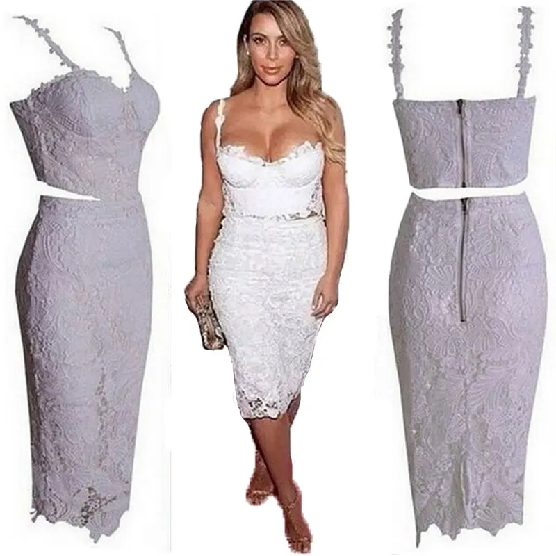 Celebrity Sexy Party Dresses 2018 Women Two Piece Outfits Black White Lace Dress Bandage 2 Piece Set Women Midi Bodycon Dress
Celebrity Sexy Party Dresses 2018 Women Two Piece Outfits Black White Lace Dress Bandage 2 Piece Set Women Midi Bodycon Dress