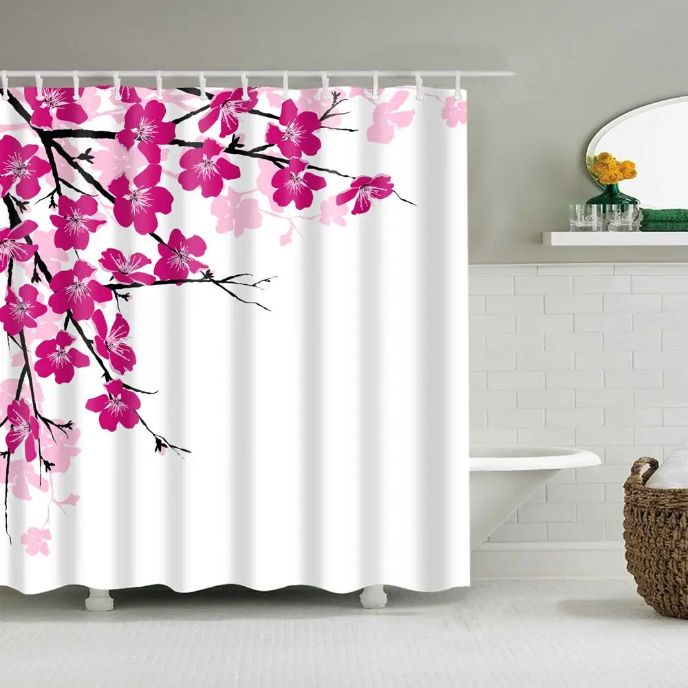 Svetanya Waterproof Shower Curtain pink Flowers Print (include 12 pcs Hooks) 180*180cm
Svetanya Waterproof Shower Curtain pink Flowers Print (include 12 pcs Hooks) 180*180cm