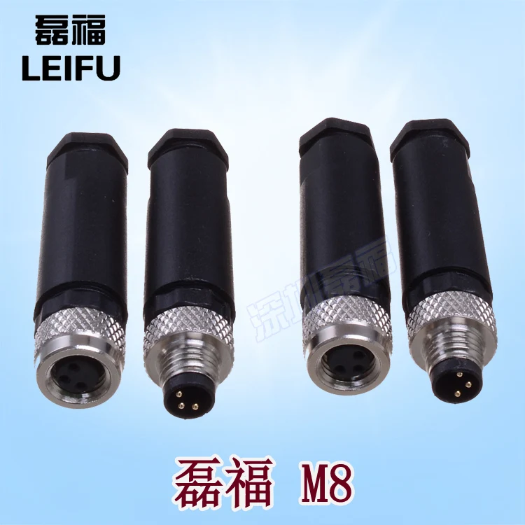 M8 waterproof aviation plug and socket M8 sensor connector 3 core P 4 core male female sensor connector
M8 waterproof aviation plug and socket M8 sensor connector 3 core P 4 core male female sensor connector