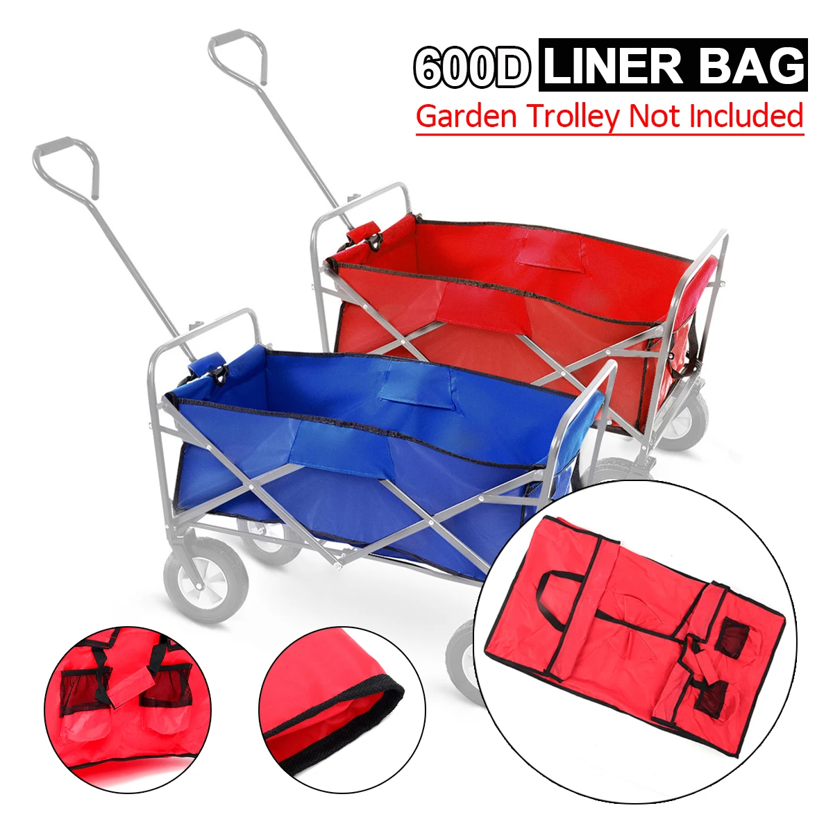 Garden Trolley Cart Bag 4 Wheel Heavy Duty Folding Bag Wagon Hand Pull Wheelbarrow Camp Only Bag Cart not included
Garden Trolley Cart Bag 4 Wheel Heavy Duty Folding Bag Wagon Hand Pull Wheelbarrow Camp Only Bag Cart not included