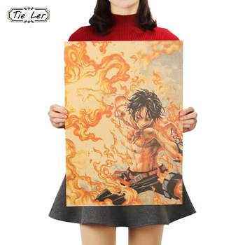 TIE LER Japanese Cartoon Comic One Piece Ace Kraft Paper Wall Stickers Cafe Bar Poster Retro Poster Decorative Painting 51x36cm
TIE LER Japanese Cartoon Comic One Piece Ace Kraft Paper Wall Stickers Cafe Bar Poster Retro Poster Decorative Painting 51x36cm