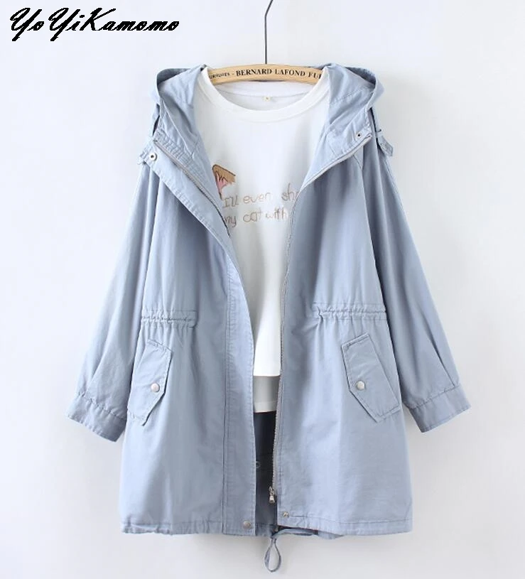 2018 Autumn Women Basic Jacket Zipper Hooded Casual Solid Color Long Coat Pockets Outwear Loose Plus Size Chothing
2018 Autumn Women Basic Jacket Zipper Hooded Casual Solid Color Long Coat Pockets Outwear Loose Plus Size Chothing