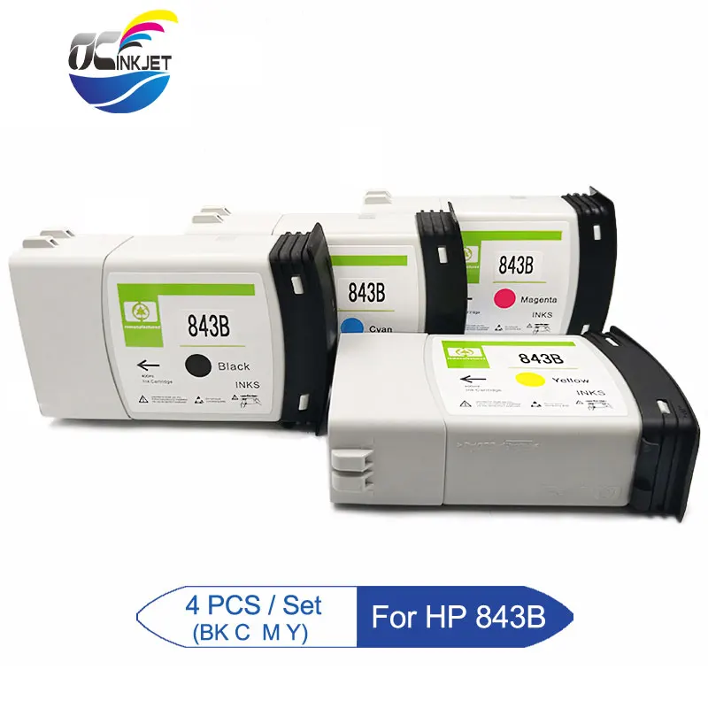 4 Piece/Set For HP 843B Remanufactured Ink Cartridge With Pigment Ink Compatible For HP Pagewide XL 4000 (New Version Chip) 
4 Piece/Set For HP 843B Remanufactured Ink Cartridge With Pigment Ink Compatible For HP Pagewide XL 4000 (New Version Chip)