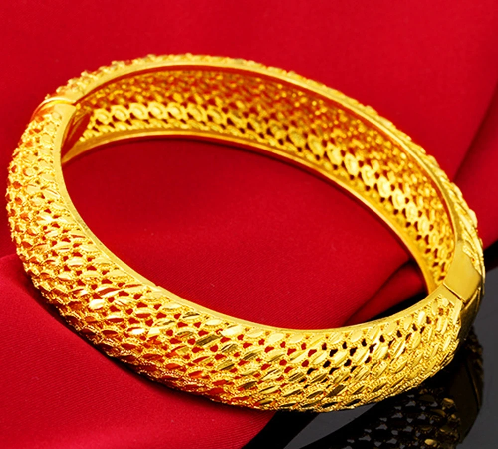 Thick Hollow Bangle Yellow Gold Filled Classic Wedding Party Mesh Jewelry Womens Bangle Bracelet
Thick Hollow Bangle Yellow Gold Filled Classic Wedding Party Mesh Jewelry Womens Bangle Bracelet