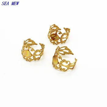 SEA MEW 20 PCS 8mm Flat Base 6 Colors Plated Ring Settings,Wholesale Adjustable Ring Base For Jewelry Making
SEA MEW 20 PCS 8mm Flat Base 6 Colors Plated Ring Settings,Wholesale Adjustable Ring Base For Jewelry Making
