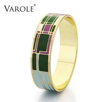VAROLE Fashion Enamels Luxury Bangle Bracelets Gold Color Charm Jewelry Manchette Bangles Pulseiras Gift For Women
VAROLE Fashion Enamels Luxury Bangle Bracelets Gold Color Charm Jewelry Manchette Bangles Pulseiras Gift For Women