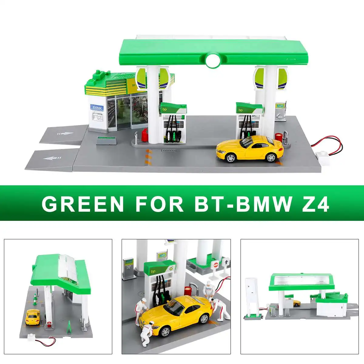 1:64 Scale Gas Station Model Set ABS Plastic For BMW Z4 X6 For Porsche 911 For Mini Valley Pull Back Toys With Light
1:64 Scale Gas Station Model Set ABS Plastic For BMW Z4 X6 For Porsche 911 For Mini Valley Pull Back Toys With Light