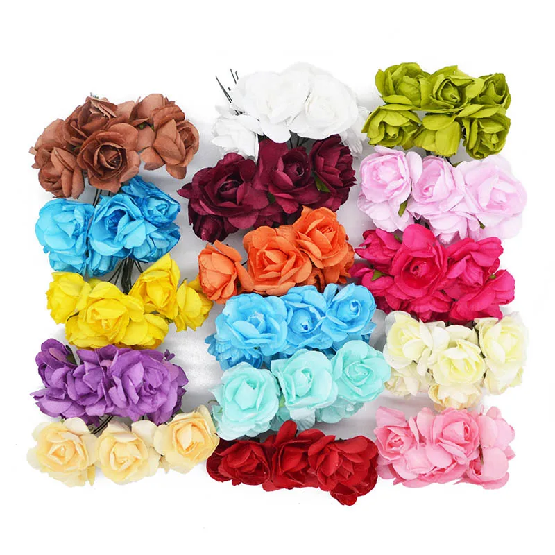 72PCS 3CM Head Multicolor Artificial Paper Flowers Rose Used For Decorative Gift Wedding Home Party DIY Supplies
72PCS 3CM Head Multicolor Artificial Paper Flowers Rose Used For Decorative Gift Wedding Home Party DIY Supplies