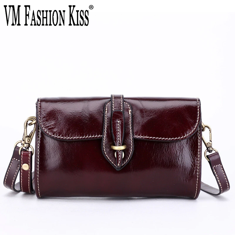 VM FASHION KISS Vintage Oil Wax Leather Crossbody Bags For Women 2019 100% Cowhide Shoulder Bag Ladies Small Messenger Bag
VM FASHION KISS Vintage Oil Wax Leather Crossbody Bags For Women 2019 100% Cowhide Shoulder Bag Ladies Small Messenger Bag