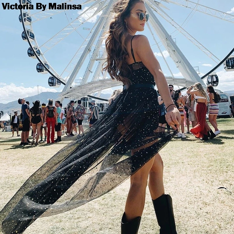 Sexy Club Party Summer Dress Black Secret High Waist Sleeveless Transparent Split A-Line Dress Spaghetti Strap Mesh Midi Dress
Sexy Club Party Summer Dress Black Secret High Waist Sleeveless Transparent Split A-Line Dress Spaghetti Strap Mesh Midi Dress