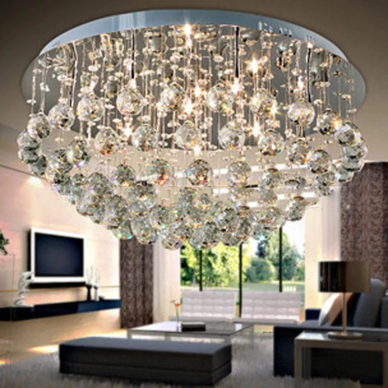 LED Living Room Circular Dia 60/80/100cm K9 Crystal Ceiling Lights Stainless Steel Lampbase Taransparent Color For Bedroom
LED Living Room Circular Dia 60/80/100cm K9 Crystal Ceiling Lights Stainless Steel Lampbase Taransparent Color For Bedroom